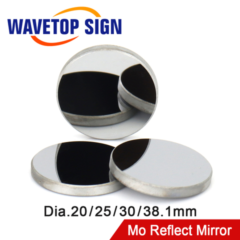 WaveTopSign 3Pcs Mo Reflective Mirror Dia.20 25 30 38.1mm  for CO2 Laser Engraving Cutting Machine ► Photo 1/6