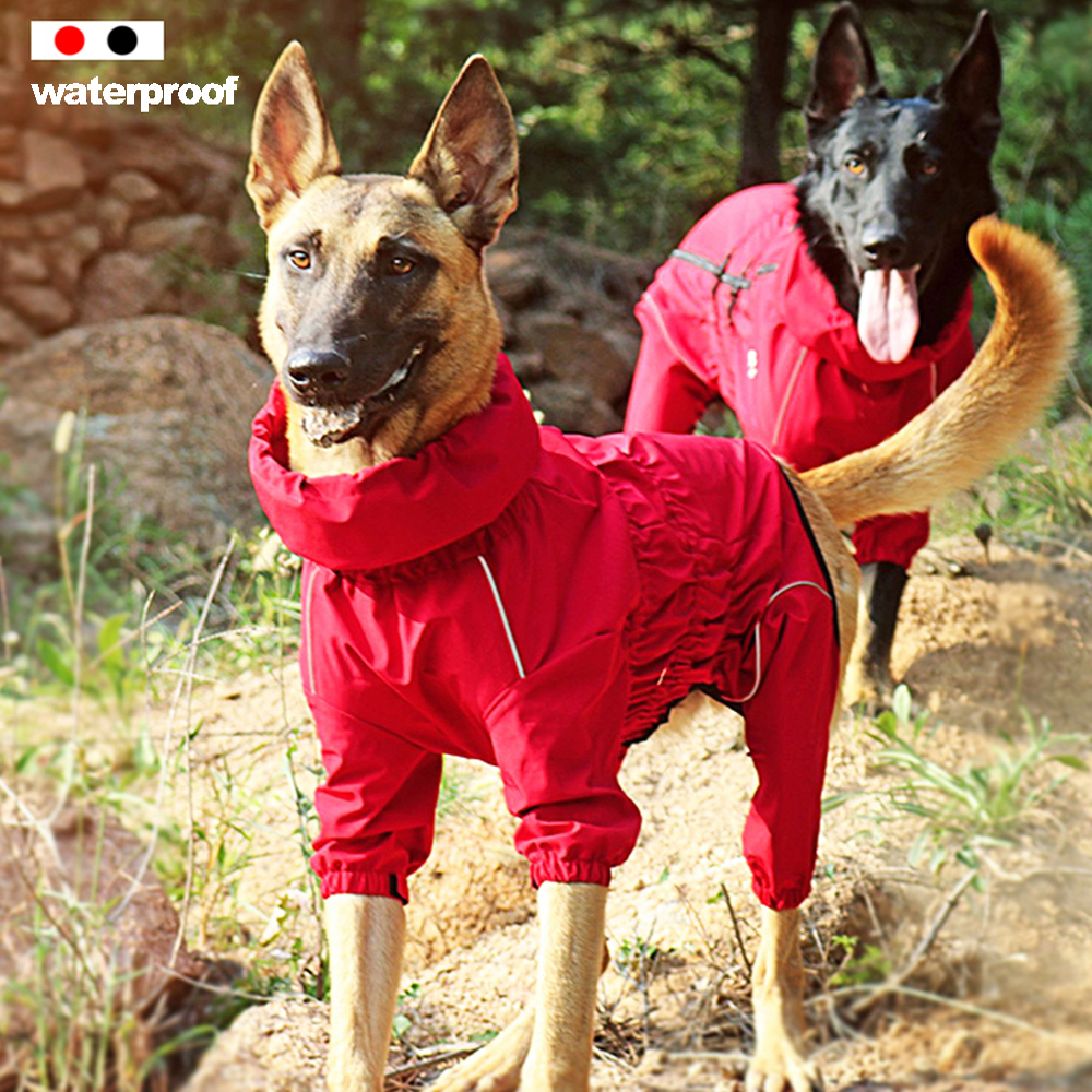 Pet Dog Coat Outdoor Jacket Pet Waterproof Winter Warm Clothes Big Jumpsuit Reflective Raincoat For Medium Large Dogs ► Photo 1/6