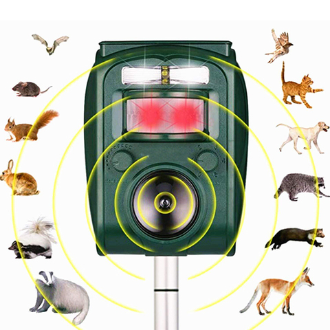 New Repellent Solar Ultrasonic Animal Repeller PIR Sensor Outdoor Garden Pest Mouse Bird Cat Dog Bat Repellent Keep Animals Away ► Photo 1/6