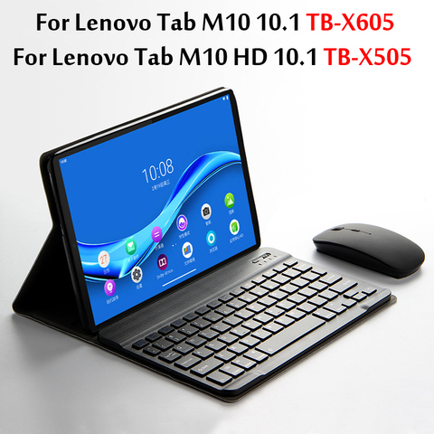 Bluetooth Keyboard Case For Lenovo Tab M10 HD TB-X505F/L 10.1''Tablet Magnetically Detachable Cover For Tab M10 10.1 TB-X605F/X ► Photo 1/6