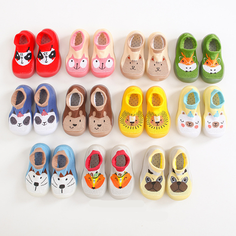Children Anti-slip Shoes Newborn Baby Girl Cotton Non-slip Floor Socks Baby Boy Rubber Sole Cartoon Indoor Socks Shoes ► Photo 1/6