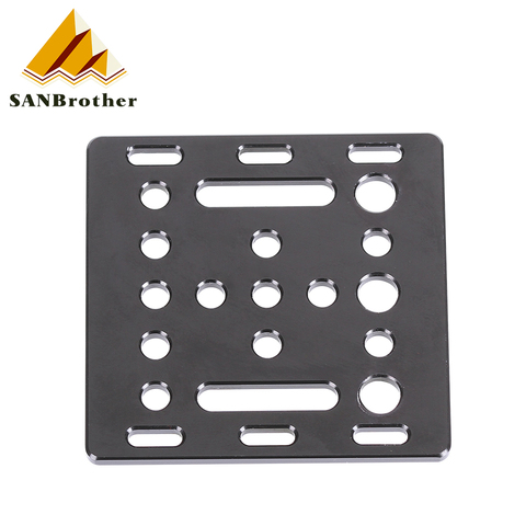 3D Printer part Openbuilds V-Slot Gantry Plate 20mm black sand blasting 65.5mmx65.5mmx3mm ► Photo 1/4