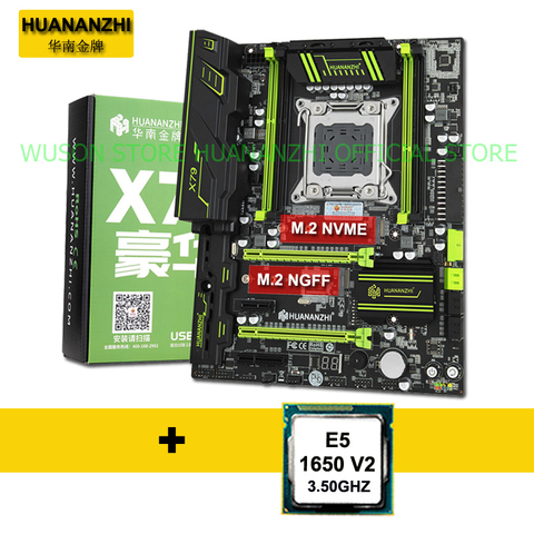 Discount motherboard HUANANZHI X79 motherboard with M.2 slot SATA3.0 motherboard with CPU Xeon E5 1650 V2 3.5GHz SR1AQ ► Photo 1/6