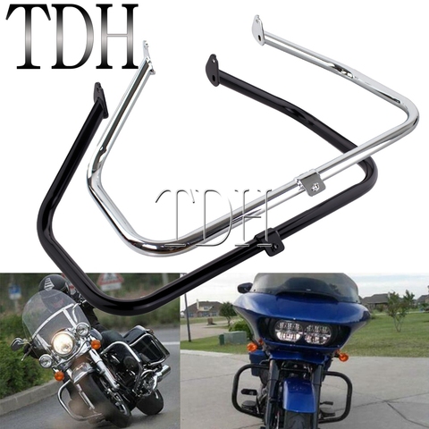 For Harley Touring Road King FLHR Street Glide 1997-2008 Chrome/Black Motorcycle Bumper Engine Guard Crash Bars FLHX FLHT FLHXS ► Photo 1/6