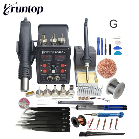 New Eruntop 8586D+ Double Digital Display  Electric Soldering Irons +Hot Air Gun SMD Rework Station Upgraded from 8586 ► Photo 1/6