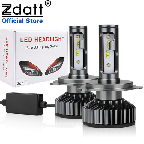 Zdatt H7 LED Canbus H4 H1 H11 9005 9006 Car Headlight Bulbs 8000LM 6000K 12V CSP Chip Fog Lights HB3 HB4 Lamp Auto Turbo Fan LED ► Photo 1/6