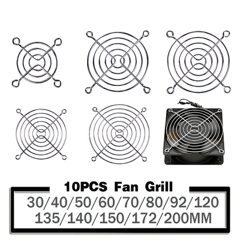 10PCS Cooling Fan Guard Metal Grill Computer Cover Fan Grill 30mm 40mm 50mm 60mm 70mm 80mm 90mm 120mm 135mm 140mm 170mm 200mm ► Photo 1/4