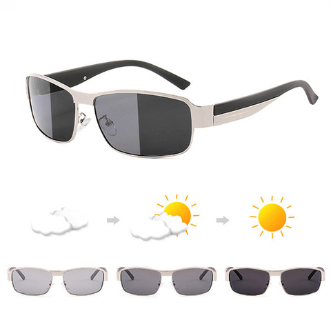 Photochromic Polarized Sunglasses Men Driving Chameleon Glasses Male Change Color Sun Glasses Day Night Vision Driver's Eyewear ► Photo 1/6