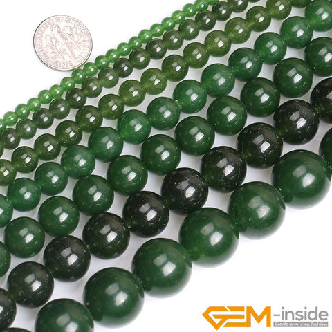 Natural Stone Green Taiwan Jades Round Bead For Jewelry Making Strand 15 inch DIY Bracelet Necklace Jewelry Loose Beads 6mm 8mm ► Photo 1/6