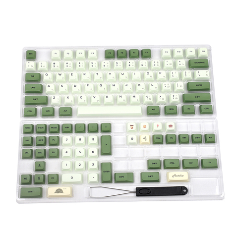 Matcha Dye Sub ZDA PBT Keycap Similar to XDA Japanese Korean Russian For MX Keyboard 104 87 61 Melody 96 KBD75 ID80 GK64 68 SP84 ► Photo 1/6