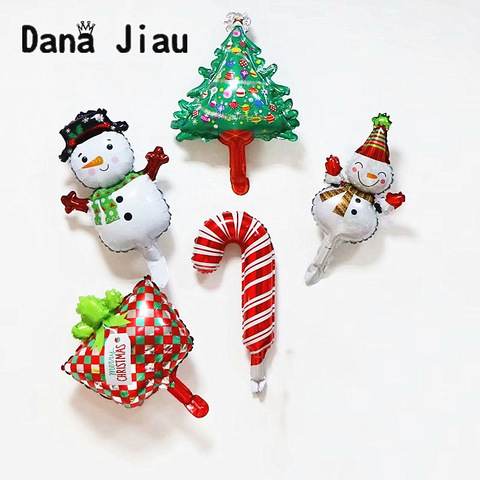 5*Christmas Balloons Santa Claus Snowman Xmas Gift Aluminum Foil New Year  Decor