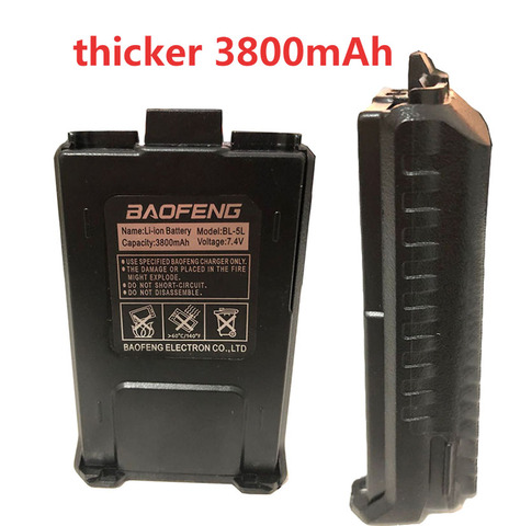 Larger 3800mAh Baofeng Battery Walkie Talkie accessories for baofeng UV-5R UV-5RA BF-F8HP UV-5RE DM-5R Plus Ham radio Charger ► Photo 1/6