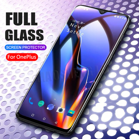 2pcs/lot Full Tempered Glass For Oneplus 6 6T 7 Glass Screen Protector 2.5D tempered glass For one plus 7T 6 6t Anti Blue glass ► Photo 1/6
