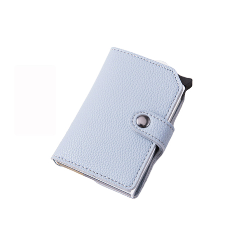 Bycobecy  Anti-theft Bank Credit Card Holder Women Creditcard Slim Rfid Passes Metal Wallet Business Secure id Card Protection ► Photo 1/6