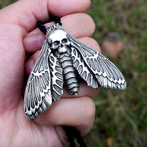 SanLan 1pcs dead head skull moth necklace christmas gift ► Photo 1/6
