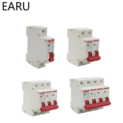 DC 1000V 1P 2P 3P 4PSolar Mini Circuit Breaker Overload Protection Switch 6A 10A 16A 20A 25A 32A 40A 50A 63A Photovoltaic MCB PV ► Photo 1/6