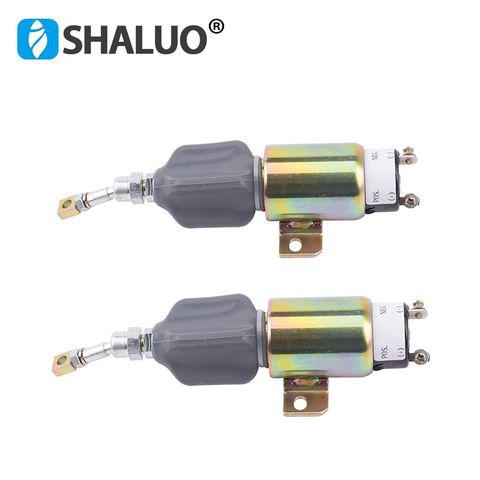 2PCS 12V 24V Genset stop solenoid Fuel Shut Down 12V/24V Optional ► Photo 1/5