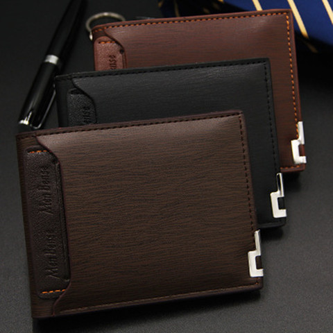 New style men's wallet short paragraph multifunctional fashion casual iron edge card wallet wallet ► Photo 1/6