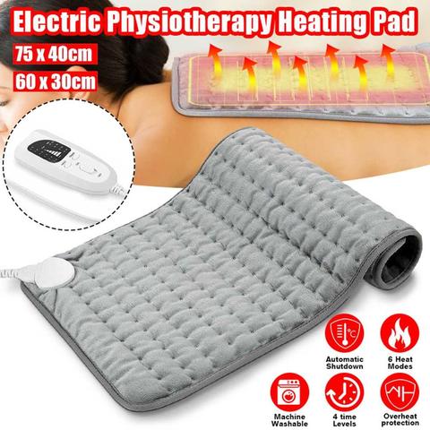 6 Level 120W110~240V Electric Heating Pad For Shoulder Neck Back Spine Leg Pain Relief Winter Warmer Heating Pad 75x40cm 60x30cm ► Photo 1/6