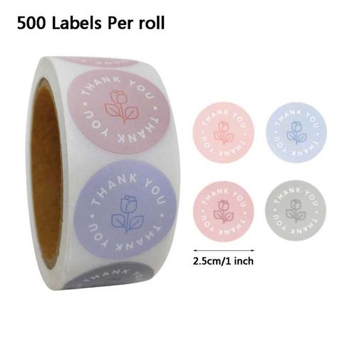 42 Styles 500pcs 1inch Rose Thank You Sticker Seal Labels Handmade Scrapbooking Gift Gold Foil Packaging Stationery Decoration ► Photo 1/6