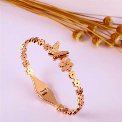 OUFEI Butterfly Bracelets Bangles For Women Stainless Steel Jewelry Cuff Bracelet Fashion Jewellery Accessories Free Shipping ► Photo 1/5