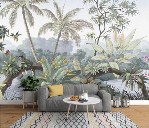 beibehang Custom wallpaper photo high-end European retro nostalgic rainforest mural background wall home decoration 3d wallpaper ► Photo 1/4