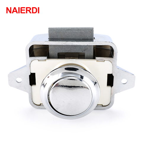 10PCS NAIERDI Diamete 26mm Camper Car Push Lock RV Caravan Boat Motor Home Cabinet Drawer Latch Button Locks Furniture Hardware ► Photo 1/6