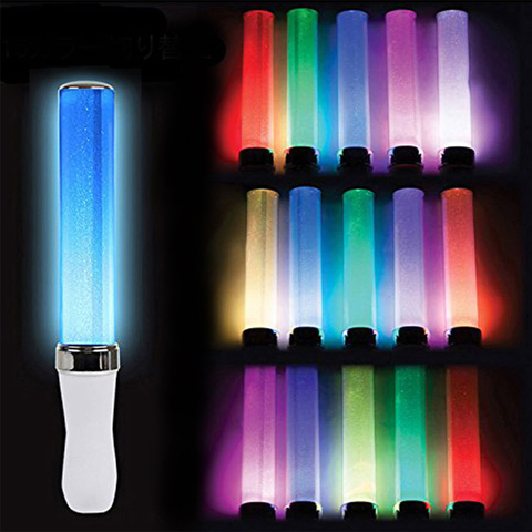 Battery Powered Light Stick 15 Colors Change LED Glow Stick Wedding Party Celebration Fluorescent Camping Vocal Concerts Decor ► Photo 1/6