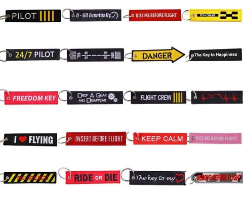 Remove Before Flight Key Chain Motorcycles and Car Embroidery customize Keychain Keyring Aviation Gifts Tags Label sleutelhanger ► Photo 1/6