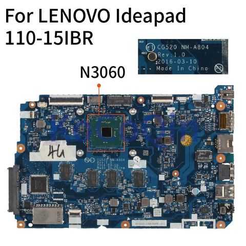 KoCoQin Laptop motherboard For LENOVO Ideapad 110-15IBR N3060 Mainboard NM-A804 SR2KN with 4GB RAM DDR3 ► Photo 1/5