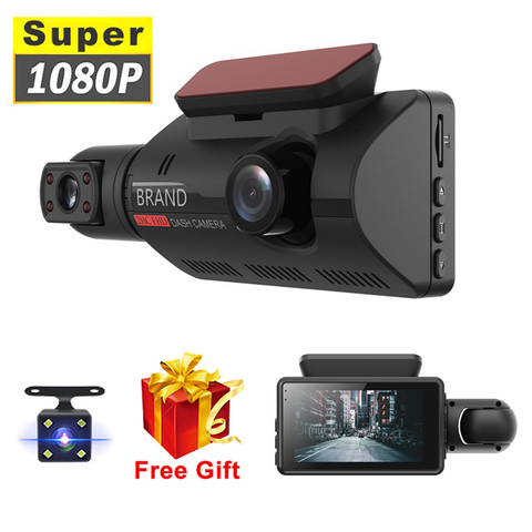 Car DVR Camera New Dash Cam Three Record Hidden Video Recorder Dash Cam 1080P Night Vision Parking Monitoring G-sensor ► Photo 1/6