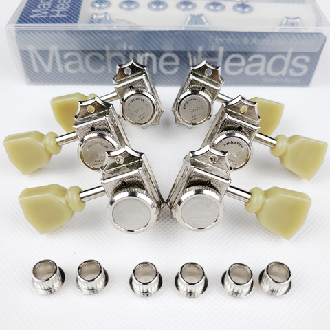 1 Set 3R3L Vintage Deluxe Locking Electric Guitar Machine Heads Tuners For LP SG Electric Guitar Tuning Pegs Nickel ► Photo 1/6