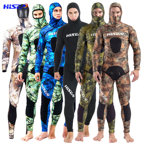 Hisea 3.5mm Camouflage wetsuits men spearfishing suit diving suit wetsuit Fishing and hunting clothing ► Photo 1/6