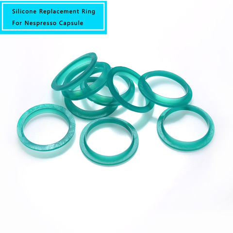 15PCS 20mm Silicone Replacement Ring Green Color Compatible with Nespresso Refillable Reusable Coffee Capsules Pods ► Photo 1/5