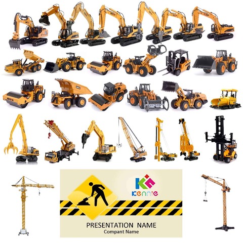 High simulation alloy Excavators road rollers gondola cars cranes lawn mowers earth-moving vehicles cranes toys for children ► Photo 1/6
