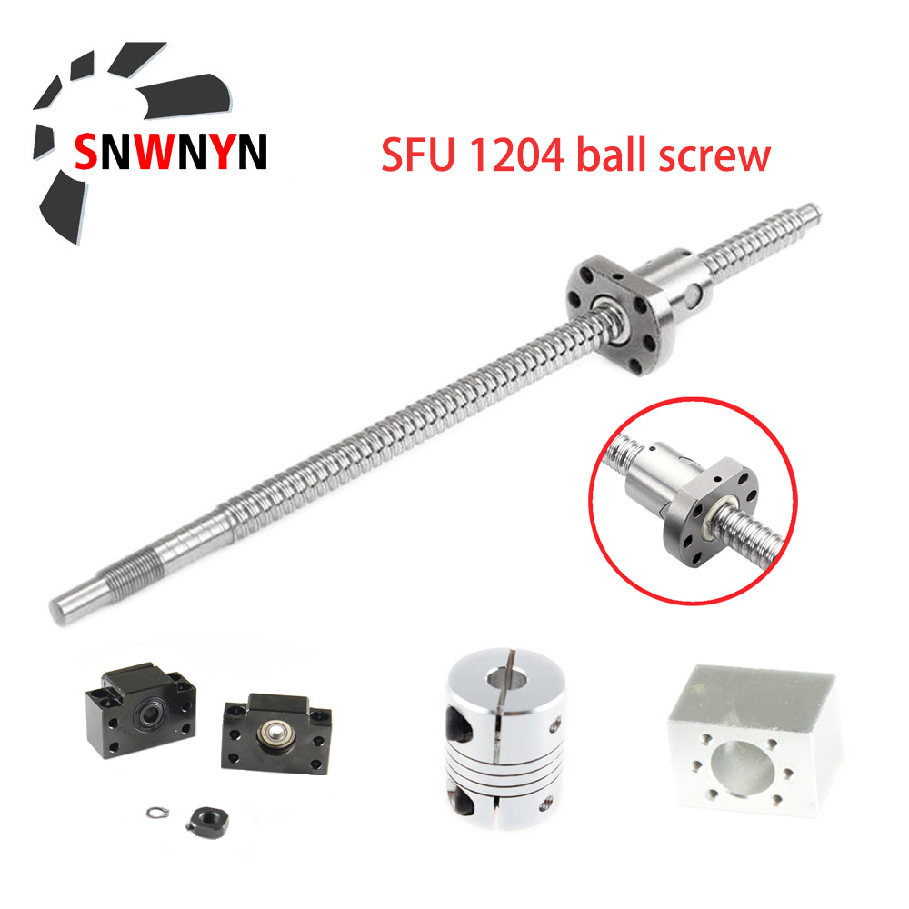 SFU1204 Rolled Ball Screw C7 with 1204 Flange Single Ball Nut End Machined CNC 