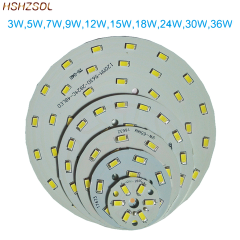 3W 5W 7W 9W 12W 15W 18W 20W 24W 36W SMD5730 5630 Brightness SMD Light Board Led Lamp Panel For Ceiling PCB white pcb ► Photo 1/6