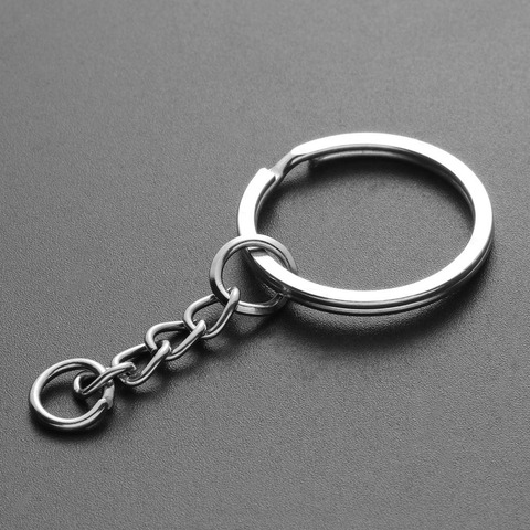 10pcs 25mm DIY Key Chains Polished Silver Color Keyring Keychain Short Chain Split Ring Key Rings Accessories ► Photo 1/6