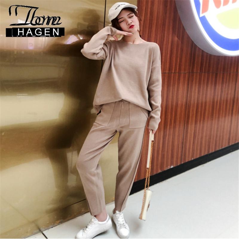 Women's wool knitted suit