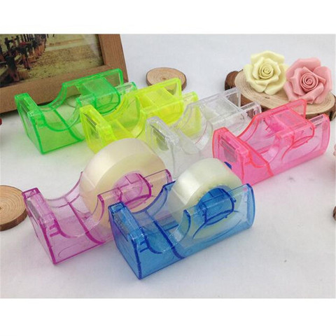 2pcs Small Tape Dispenser Portable Tape Holder Tear Scotch Tape Cutter Glue Adhesive Paper Machine Base Seat Desktop Cutting ► Photo 1/6