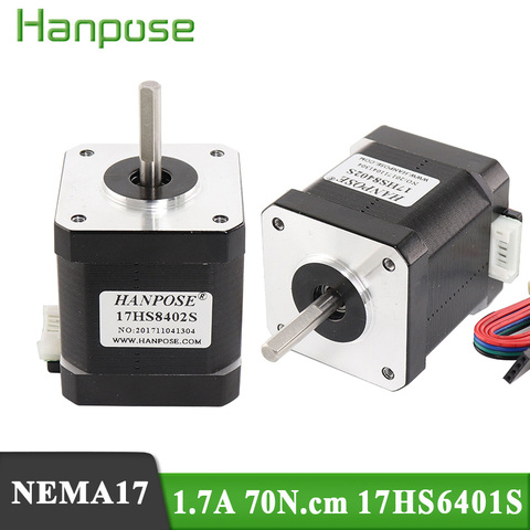 Free shipping 1PCS 17HS6401S Nema 17 Stepper Motor 64mm 70Ncm/ 4-lead Nema17 Step Motor 1.7A for DIY  CNC Robot ► Photo 1/6