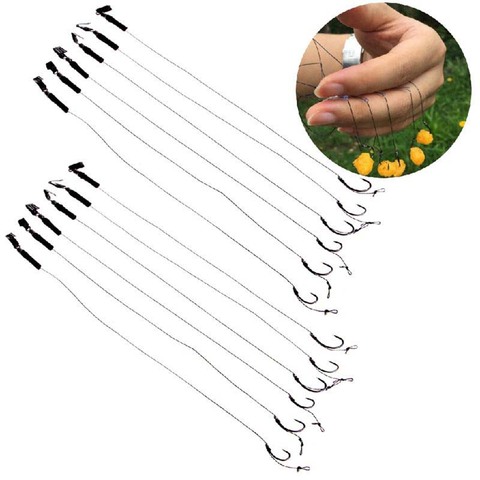 6Pcs Barbless Size 6 8 10 Carp Fishing Hook Tackle Hair Rigs Fishing Accessories Tackles ► Photo 1/6