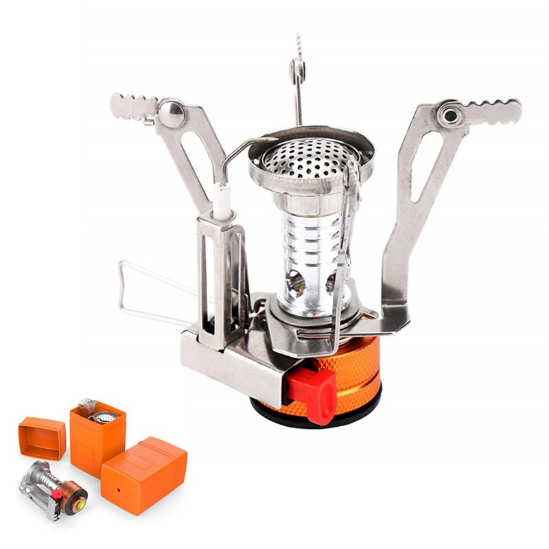 Ultralight Camping Gas Stove Outdoor Backpacking Stove with Piezo