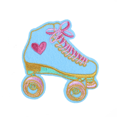 2PCS Creative Girls Roller Skates Embroidery Patch DIY Iron on Patches for Clothes Sewing Applique Fabric Clothing Accessories ► Photo 1/6