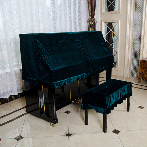 153*37*70 cm classical velvet upright piano cover dustproof towel piano half cover ► Photo 1/3