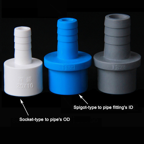 PVC Pipe Fitting - Hose Pagoda Connector 5,8,10,12,14,16,18,20mm Barb Tail to Hose and 20mm 25mm to Pipe Tube Jointer Adapter ► Photo 1/5