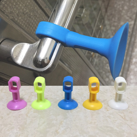 5PCS Doorknob Wall Mute Crash Pad Cushion Cabinet Door Handle Lock Silencer Attached Silicone Anti-collision House Door Stopper ► Photo 1/5