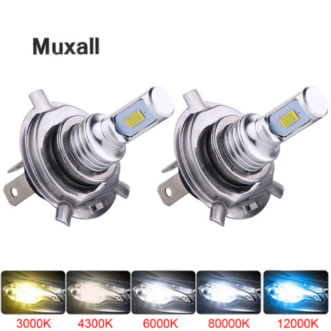 Super Bright H7 H4 H11 80W LED Car Headlight Bulb Conversion Kit Canbus Error Free Bulb White 8000LM 6000K 12V Auto LED Headlamp ► Photo 1/6