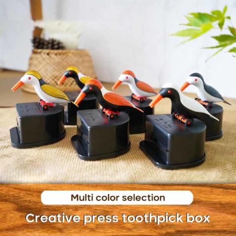 Table Decoration Toothpick Holders Living Room Cartoon Automatic Toothpick Dispenser for Kitchen Home Decor Bird Toothpick Box ► Photo 1/6