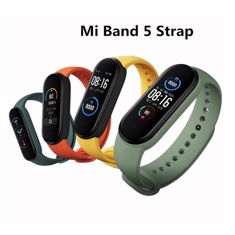 Strap For Xiaomi Mi Band 5 4 3 Silicone Wristband Bracelet Replacement For Xiaomi Band 4 MiBand 5 4 3 Wrist Color TPU Strap ► Photo 1/6